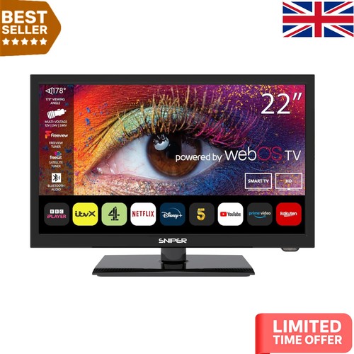 Portable smart led tv - 22″,